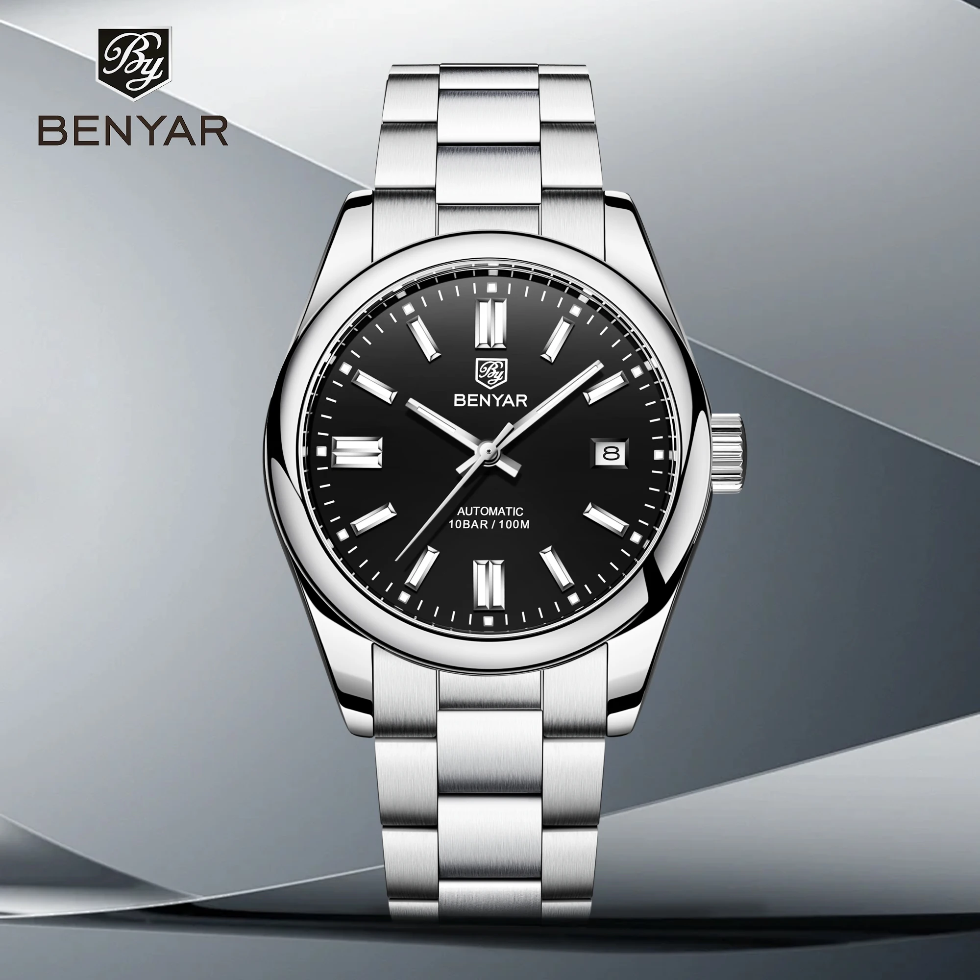 

Новинка 202, мужские часы BENYAR, роскошные механические наручные часы, автоматические часы для мужчин, спортивные часы из нержавеющей стали, светящийся подарок