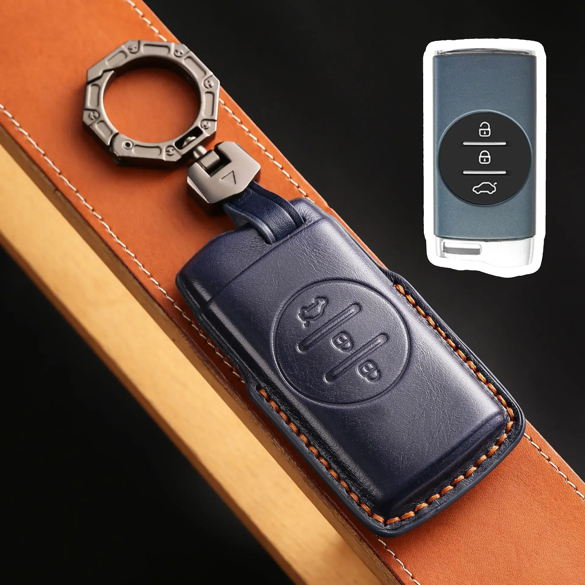 

1pc Leather Remote Car Key Cover Case Shell For Chery Tiggo 8 Arrizo 5 7 Pro EQ7 5x 3x Tiggo 7 Pro 2020 Gx Holder Accessories