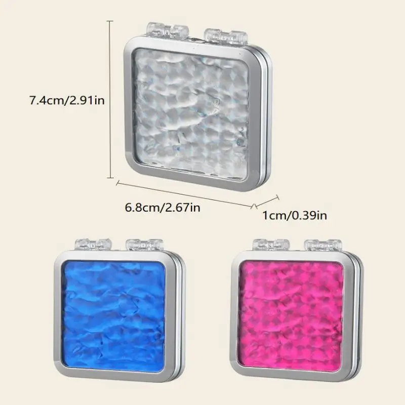 1pc 물결무늬 양면 거울, 접이식 화장 거울, 휴대용 컴팩트 및 휴대용 데스크탑 드레싱 거울 뷰티 미러