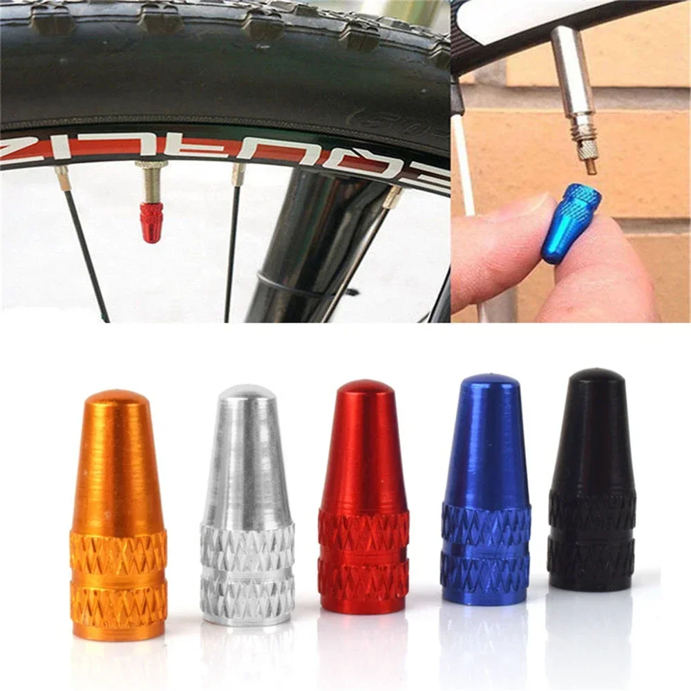 4Pcs Aluminum Alloy Valve Caps Car Road MTB Track Racing Bike Tube Tyre Tire Wheel Stem French Air Valve Cap Bicycle Accessories