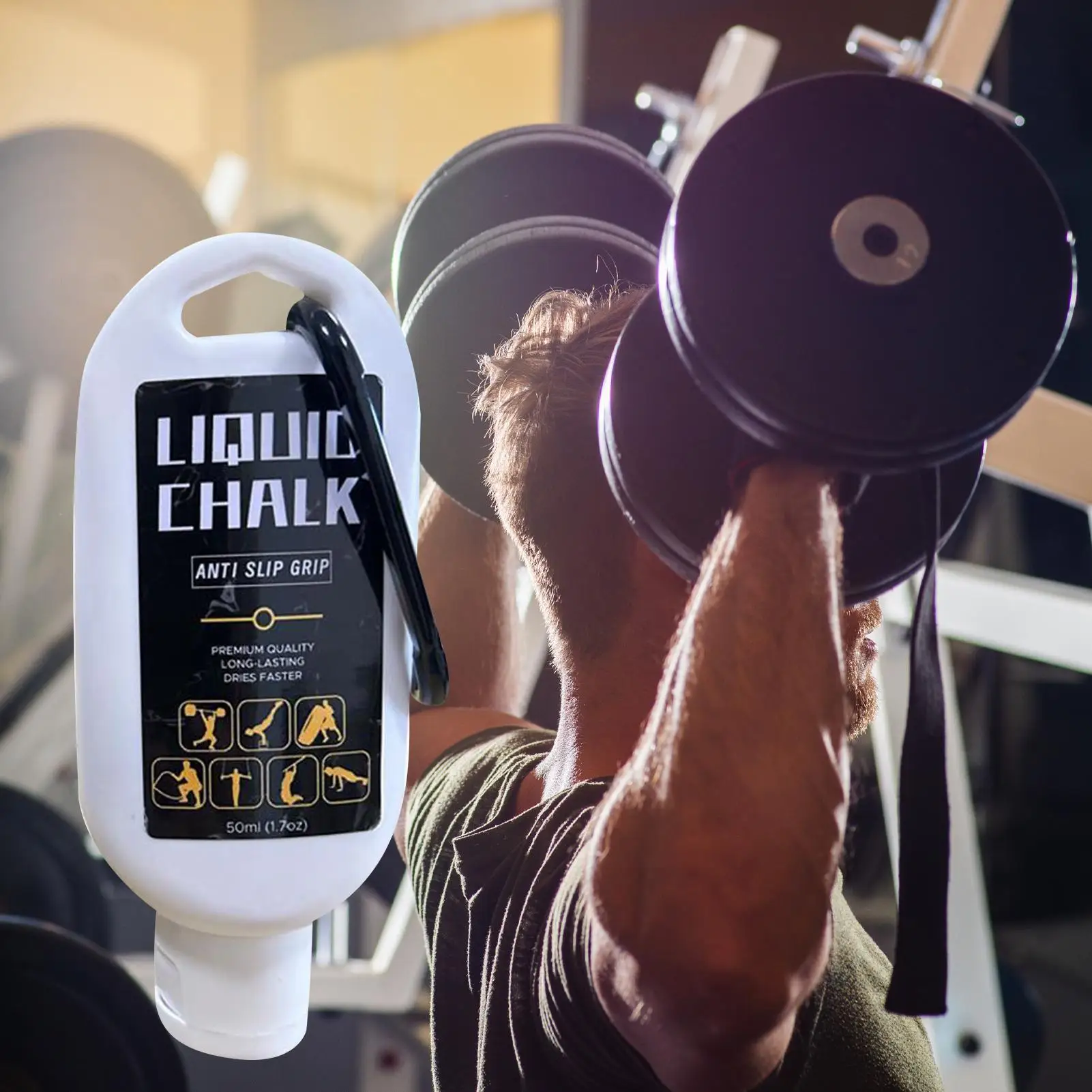 50 مللي الرياضة LiquidChalk مسحوق المغنيسيوم اللياقة البدنية رفع الأثقال عدم الانزلاق كريم قبضة رفع الأثقال تسلق الصالة الرياضية