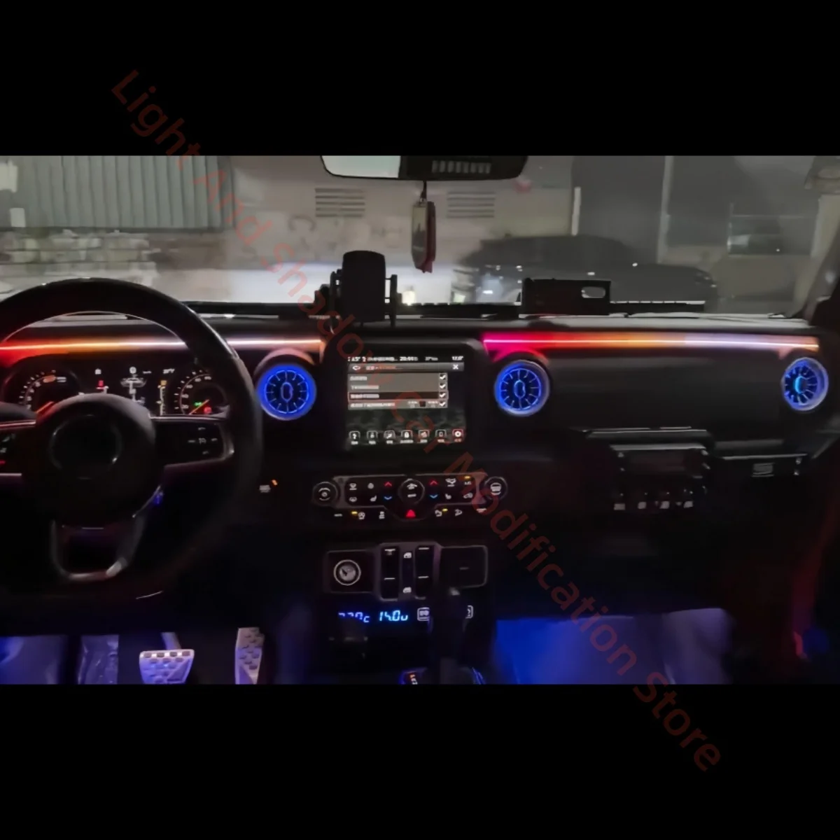 

Ambient Light For Jeep Wrangler 2018-2023 2011-2017 Car Interior lighting upgrade Auto parts Atmosphere lamp Air outlet light