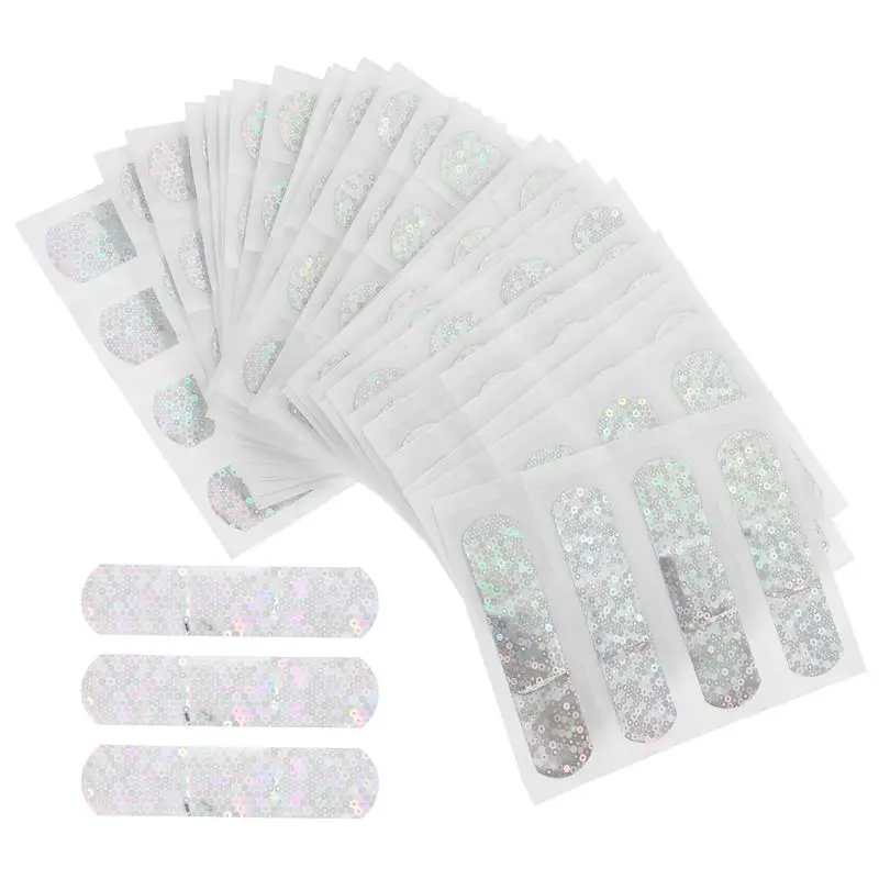 100Pcs Breathable Wound Bandages Glitter Wound Bandages Wound Protective Stickers