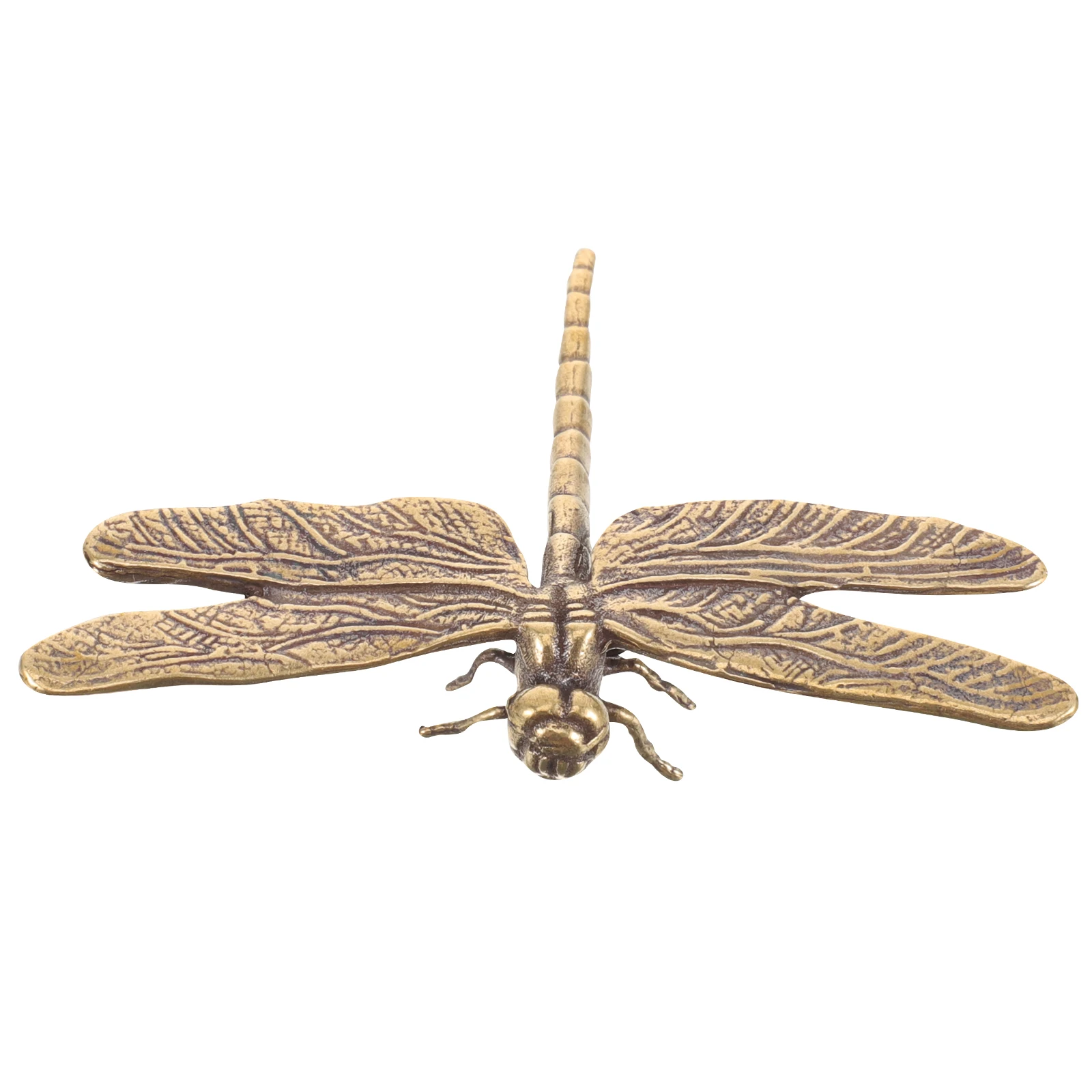 

Copper Dragonfly Desktop Decor Exquisite Lifelike Ornament Multi-Functional Style Creative Home Office Tabletop