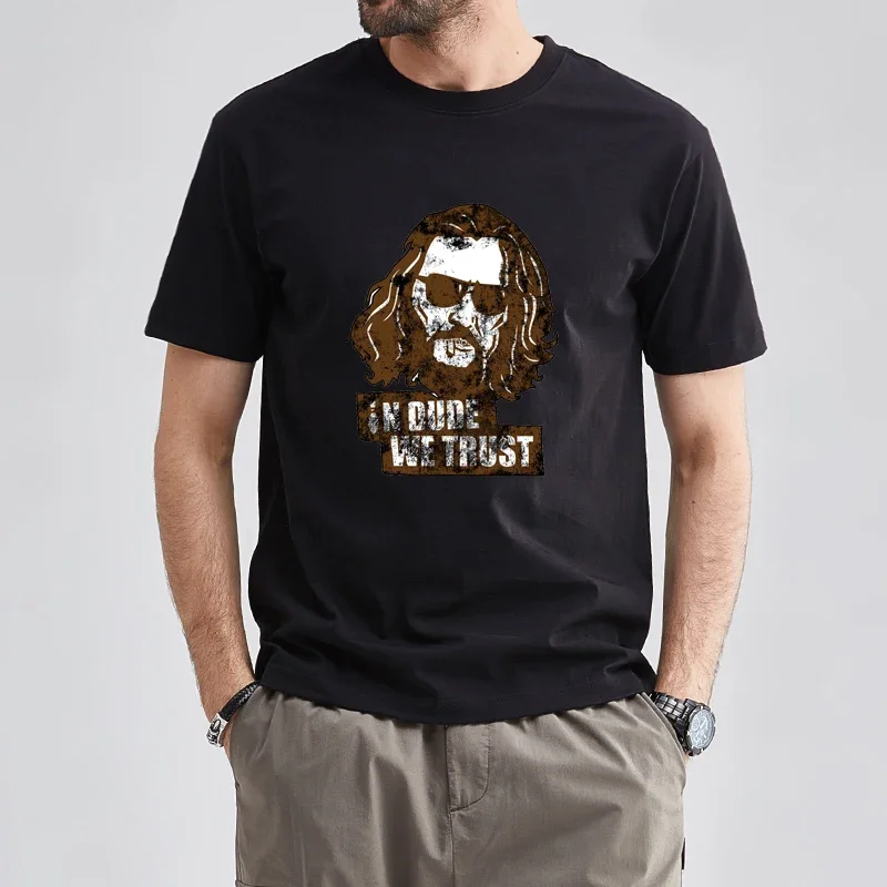 The Big Lebowski Inspired Graphic Tshirts Fashion Man Summer Clothing T-Shirt Funny The Dude Coen Brothers Jeffrey Tops Tee