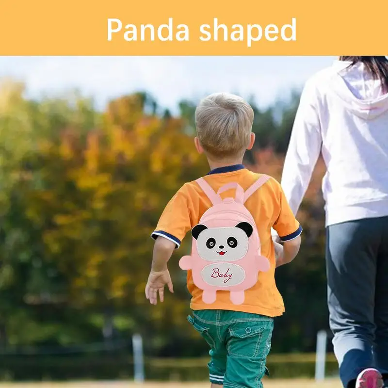 Preschool Toddler Backpack Children's Backpack With Cartoon Panda Toddler Traveling Organizers With Lost Prevention Strap For