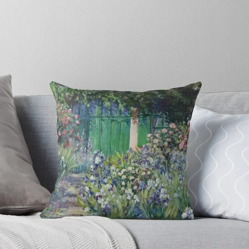 

Monet's Garden Door Painting Throw Pillow Christmas Throw Pillows Covers Pillow Decor pillow