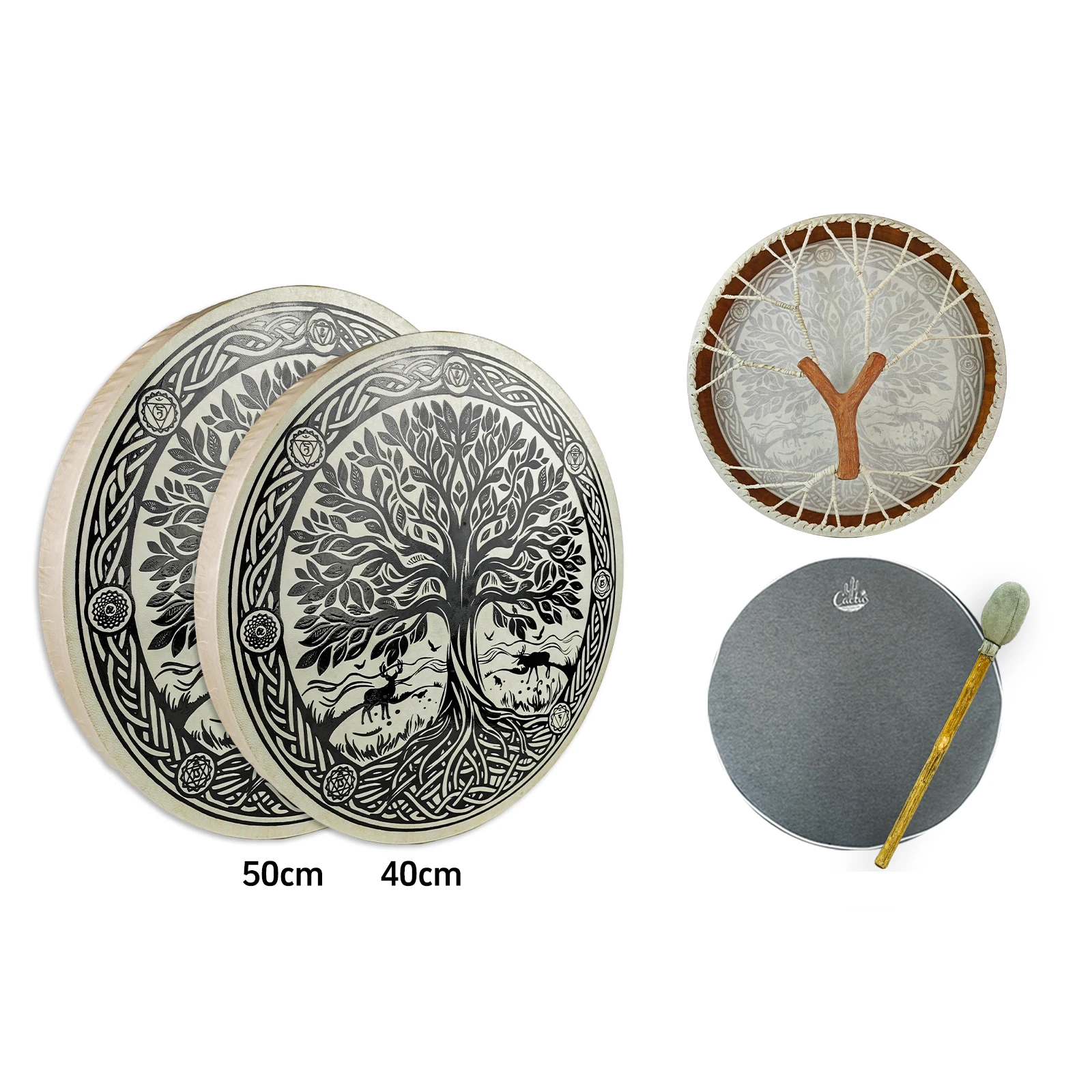 

Professional Shamanic Drum Set Bongo Drums Instrument for Sound Healing and Performance