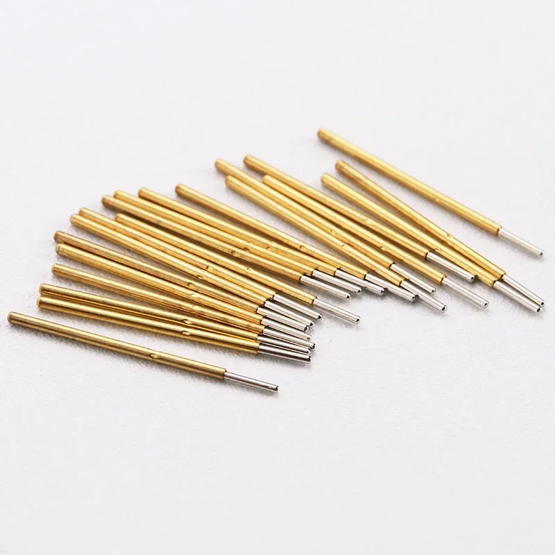 P50-J個の小さな丸い頭のスプリングテストピン,直径0.68mm,長さ16.35mm,pcb pogoピン,パッケージあたり100個