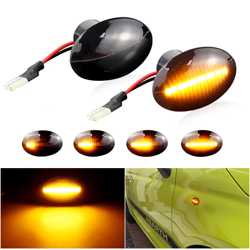 2X LED الجانب ماركر ضوء بدوره مصباح إشارة واضح لشركة فيات 4S 63 3P نوفا 500 أبارث فورد كا ديسد لانسيا يبسيلون مازيراتي #2