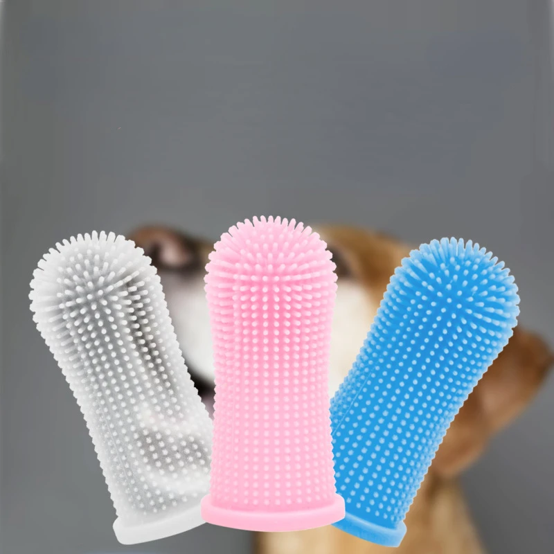 1pc Soft Dog Finger Toothbrush Bad Breath Pet Toothbrush for Teeth Cleanin Dog Cat Cleaning Suppl