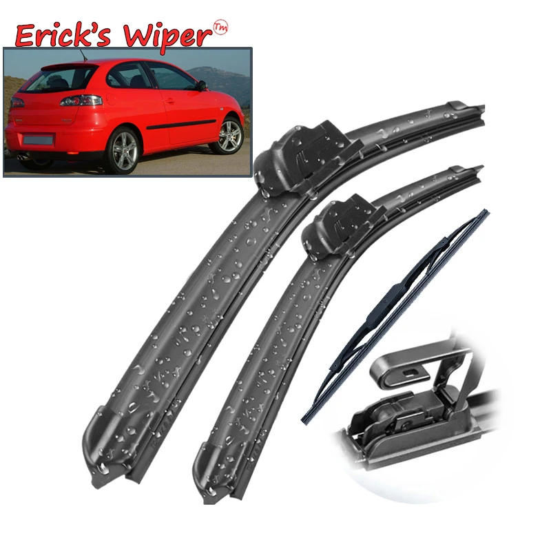 Erick's Wiper Front & Rear Wiper Blades Set Kit For Seat Ibiza 2002 - 2005 Windshield Windscreen Window Rain Brushes 21