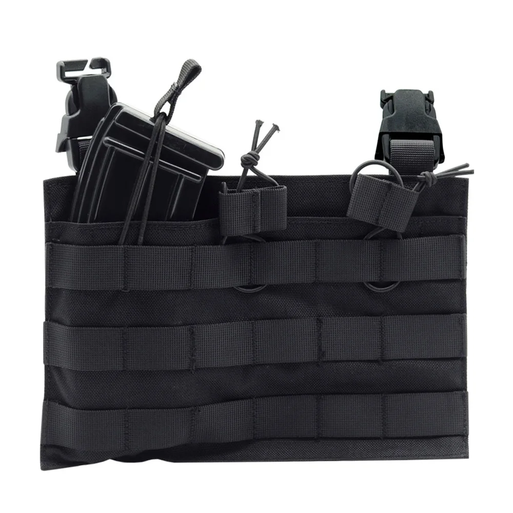 VULPO Chaleco táctico Molle con plaque frontal desmontable y triple cargador - imagen 3