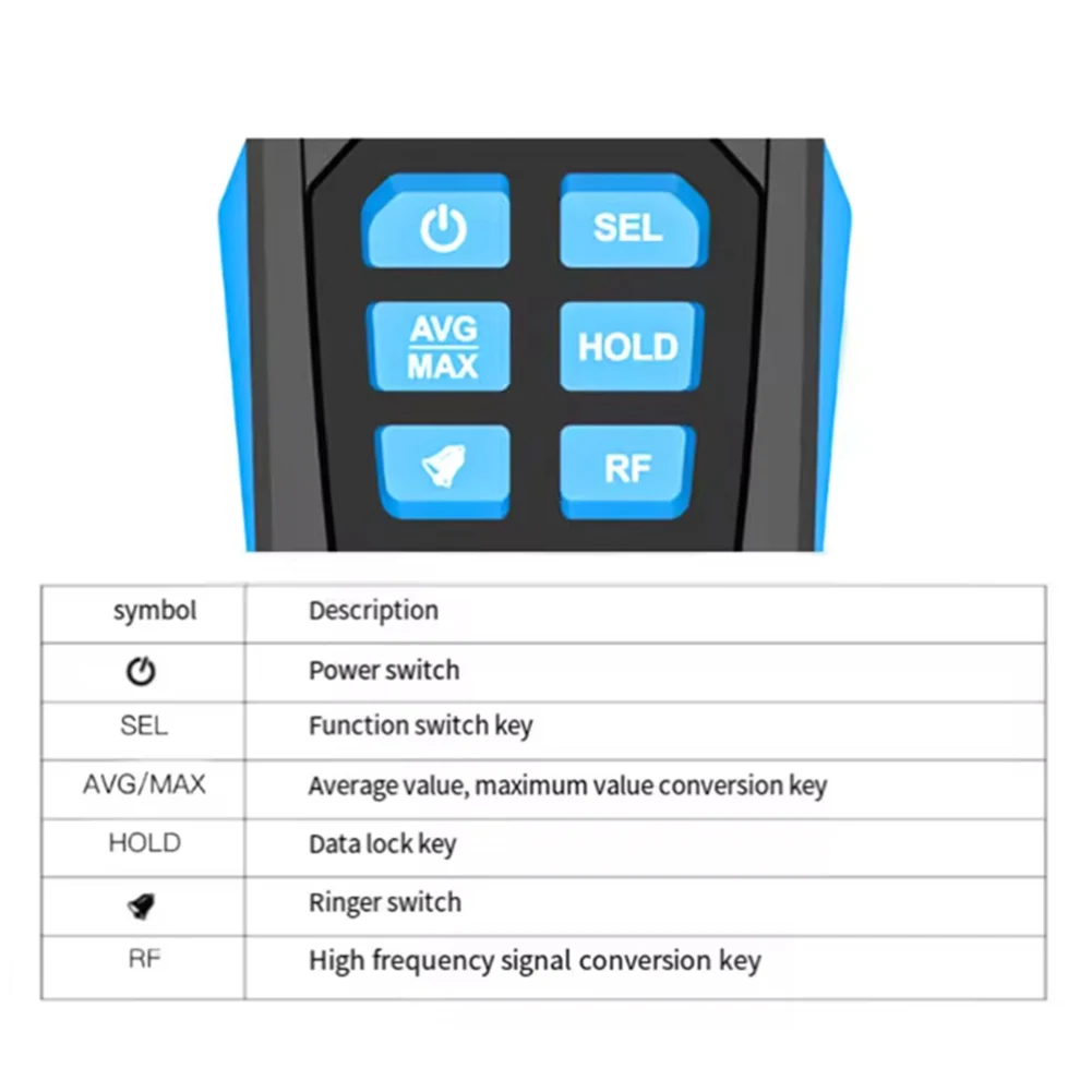 EMF02R Digital Electromagnetic Field Detector Meter 0. For 4s Fast Response LCD Display For Temp Humidity Monitor Alarm Tool For
