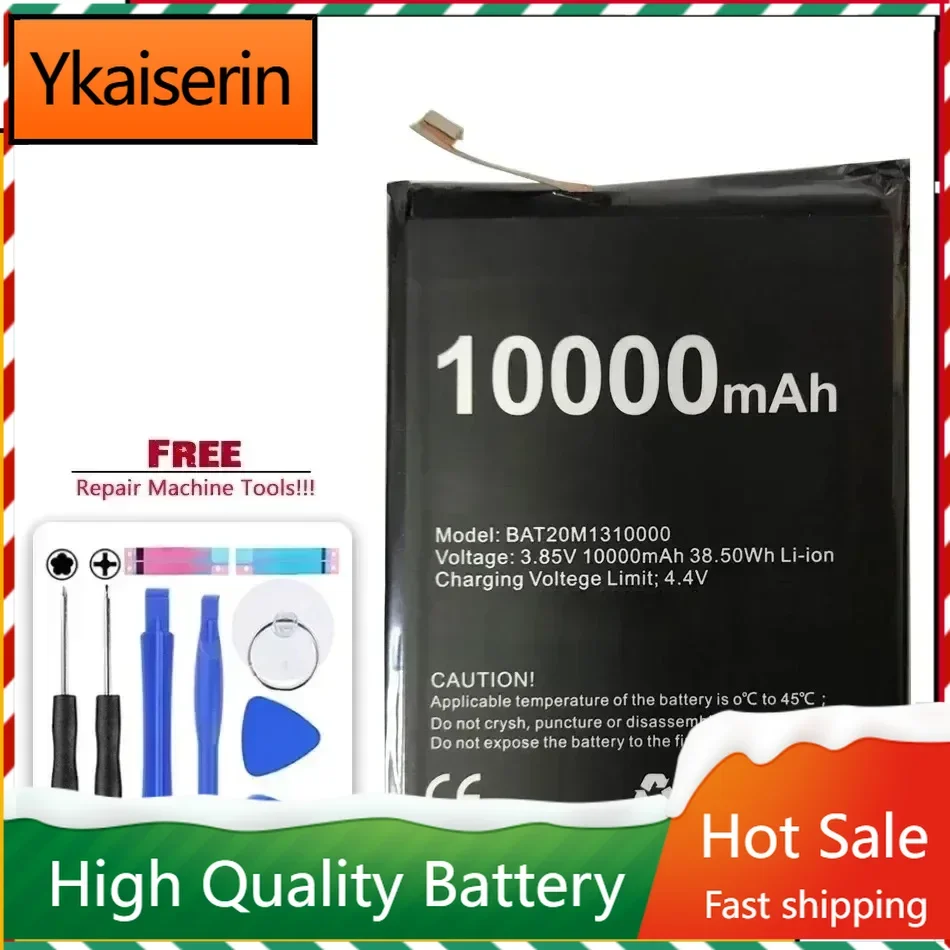 Mobile Phone Battery for DOOGEE S88 Plus 10000mAh High Capacity Long Standby Time BAT20M1310000 Batteria