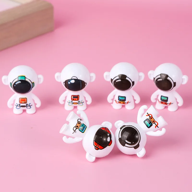 20Pcs Cartoon Mini Outer Space Astronaut Theme Tumbler Dolls Toys for Kids Birthday Baby Shower Party Favors Pinata Goodie Bag