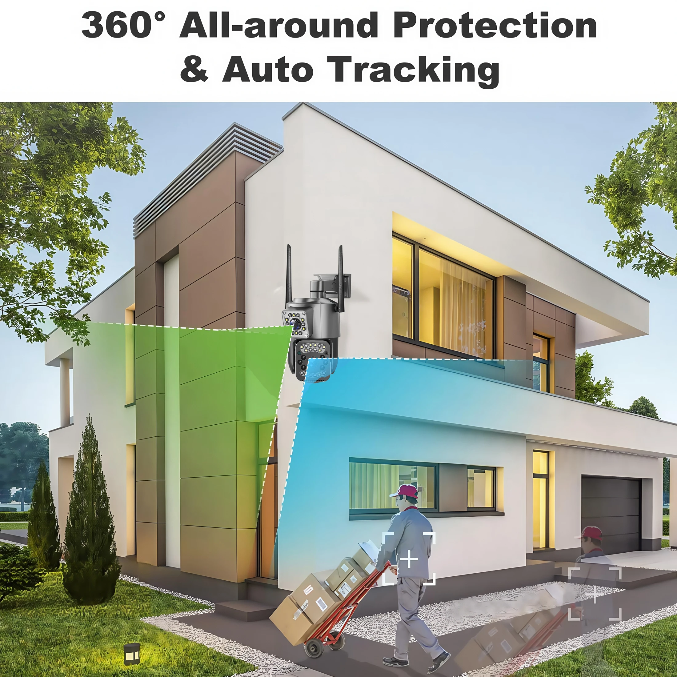 V380 Pro CCTV حماية أمنية 4K 8MP عدسة مزدوجة واي فاي كاميرا IP للرؤية الليلية Ai كشف الإنسان PTZ فيديو خارجي كامارا لاسلكية #6