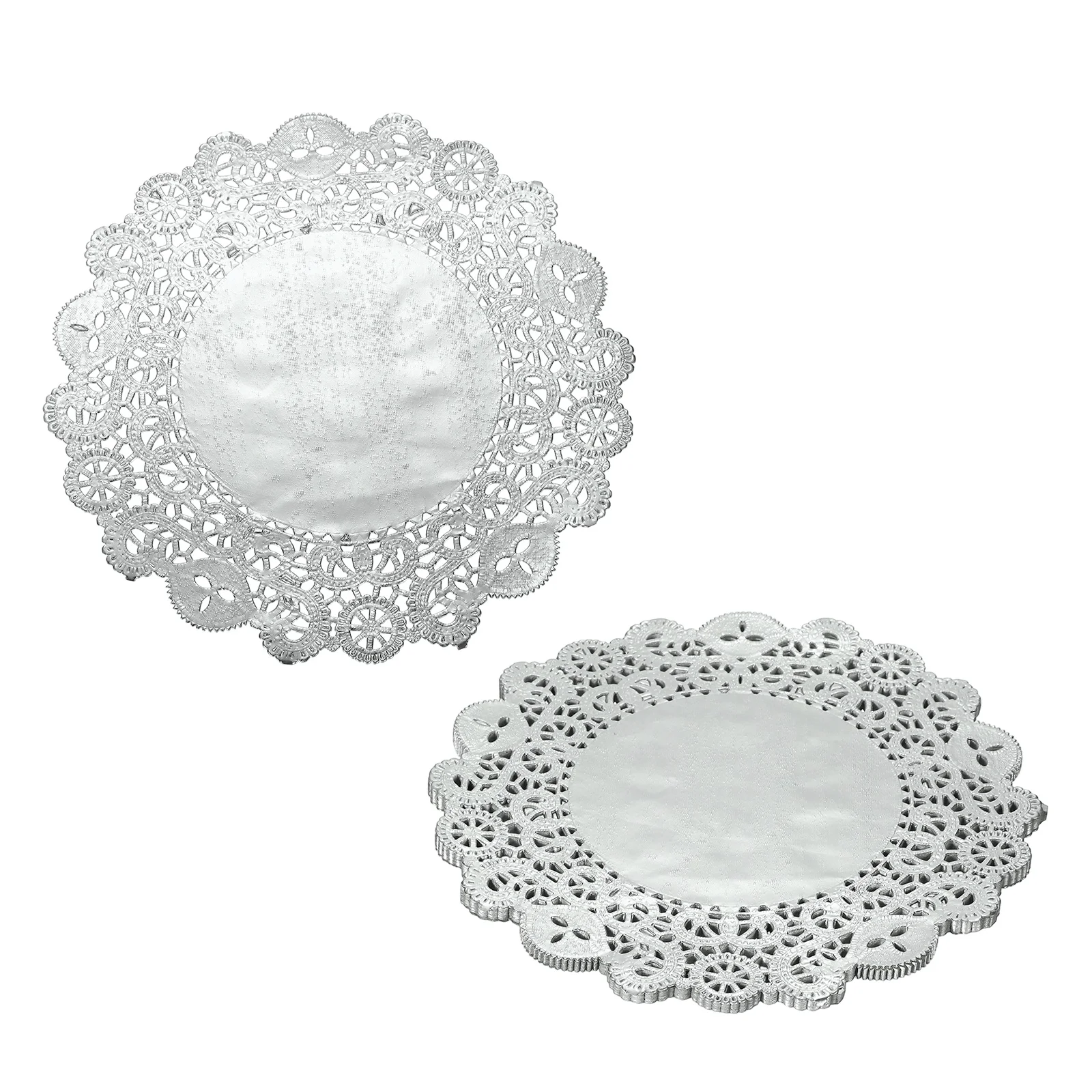 50pcs Paper Doilies Round Lace Paper Placemats Modern Decorative Placemats Table Mats for Baked Fried Foods Party Decor DIY