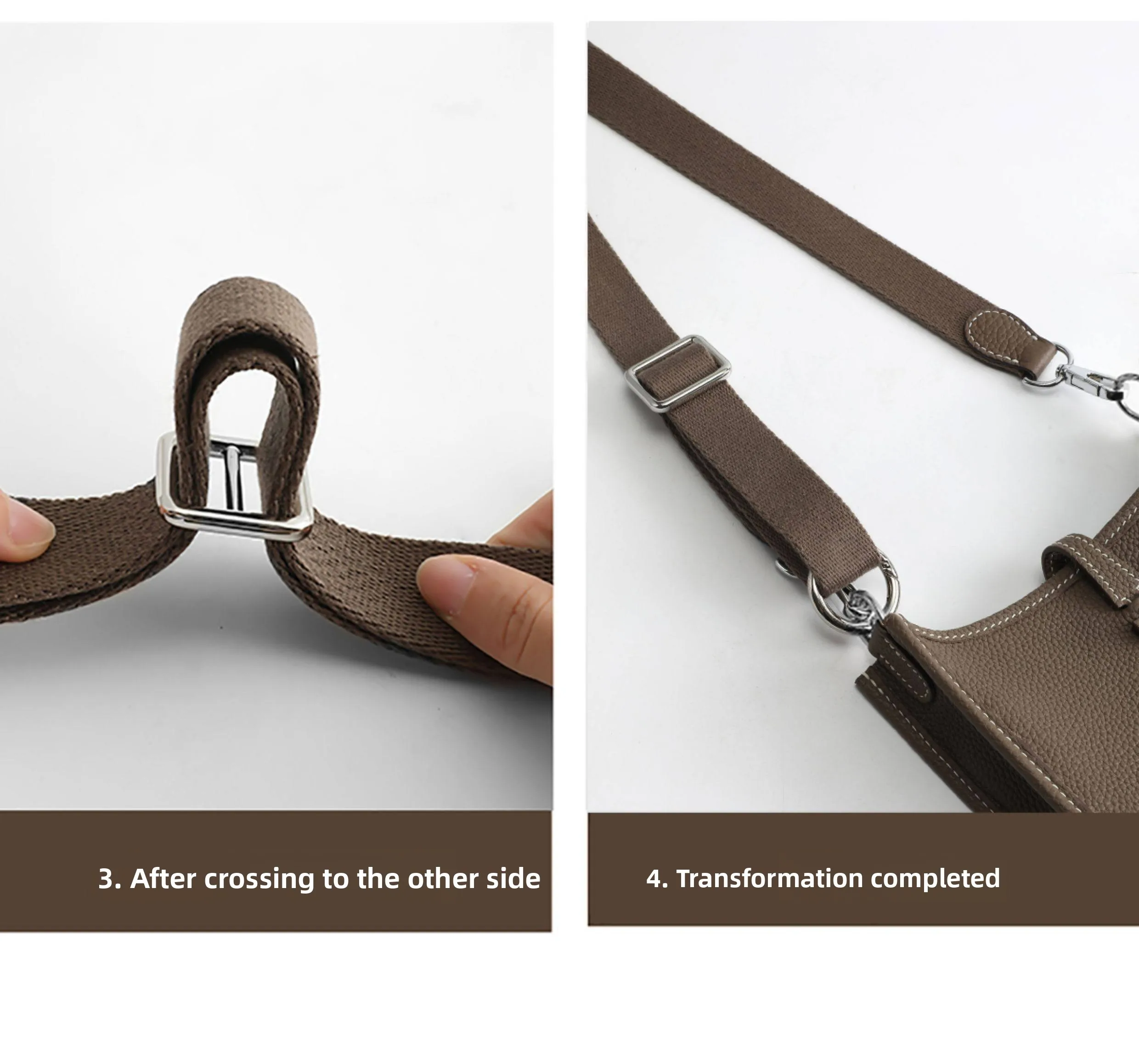 Adjustable Buckle For Evelyne Mini16 23 29 Shoulder Strap Shortener Buckle Easy To Install Bag Modification Bag Accessories