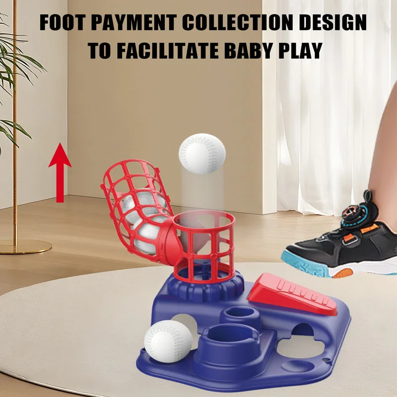 Jogo de beisebol três em um lançador de catapulta crianças pais brinquedo esportivo interativo brinquedos internos criança jogos ao ar livre