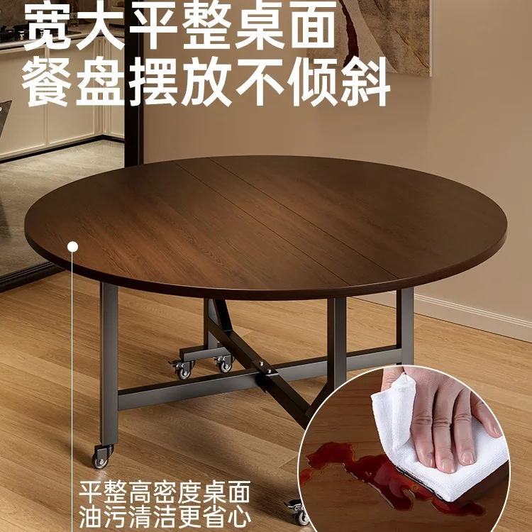 Folding dining Household round dining  Movable folding 12 people Household foldable new dining