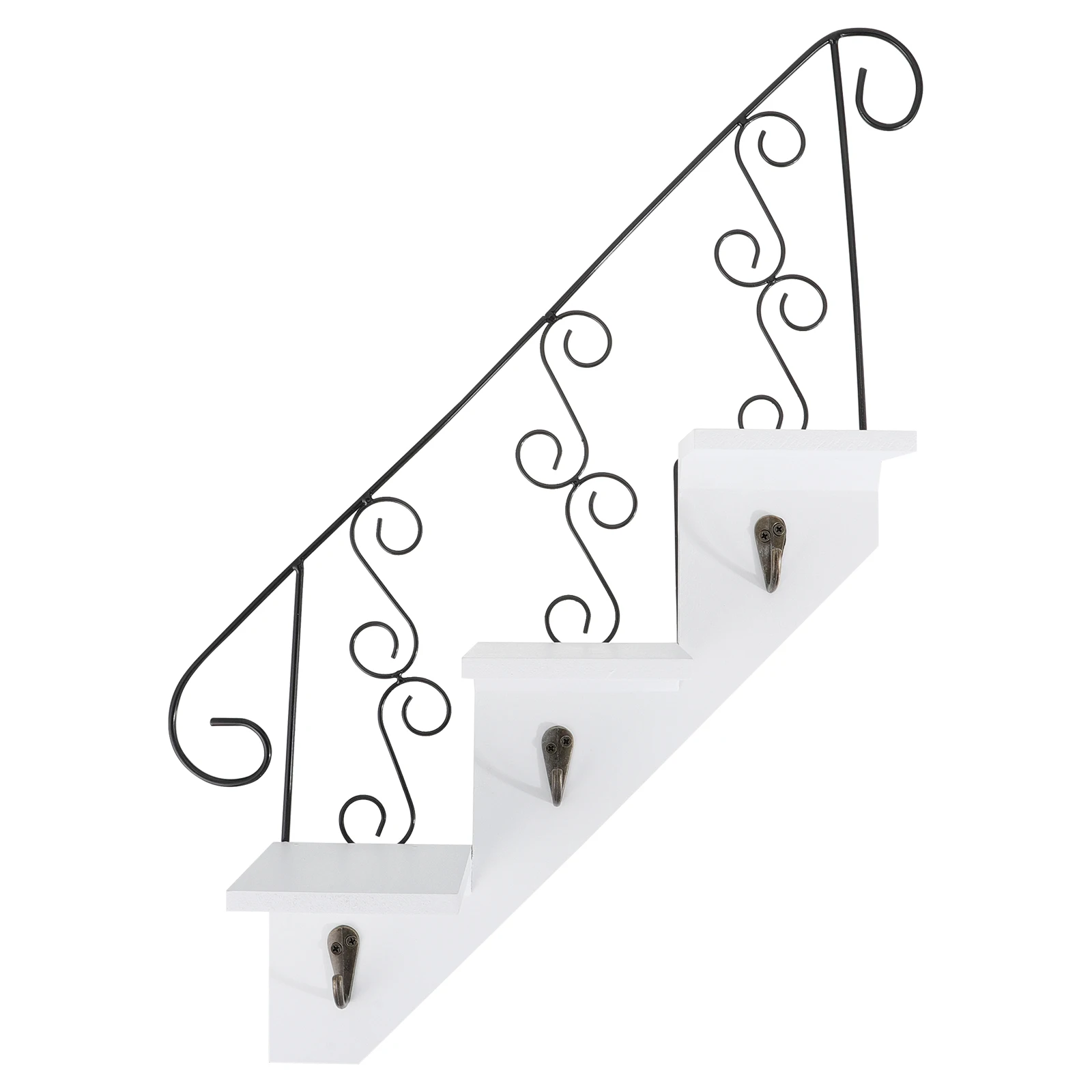

Wall Decor Decorative Flower Holder Iron Wood Plant Holder Compact Space Iron Rack Decoration Bedroom Office Storage Succulent