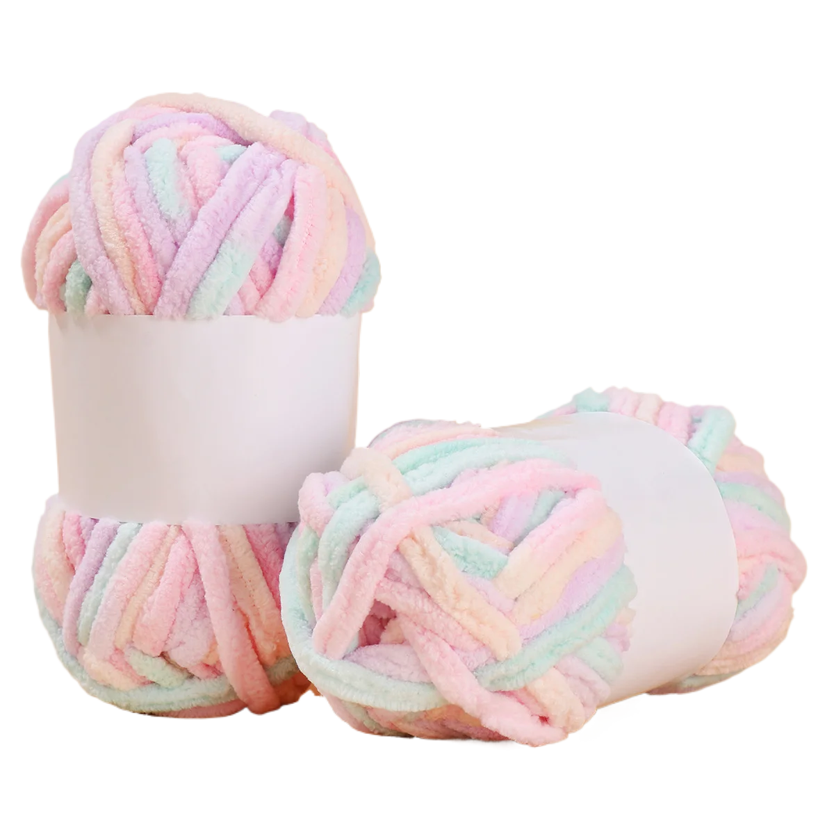 Colorful Chenille Yarn for Hand Knitting, Coarse Yarn, Thick, Anti-Pilling, DIY Crochet Scarf, 50g Ball