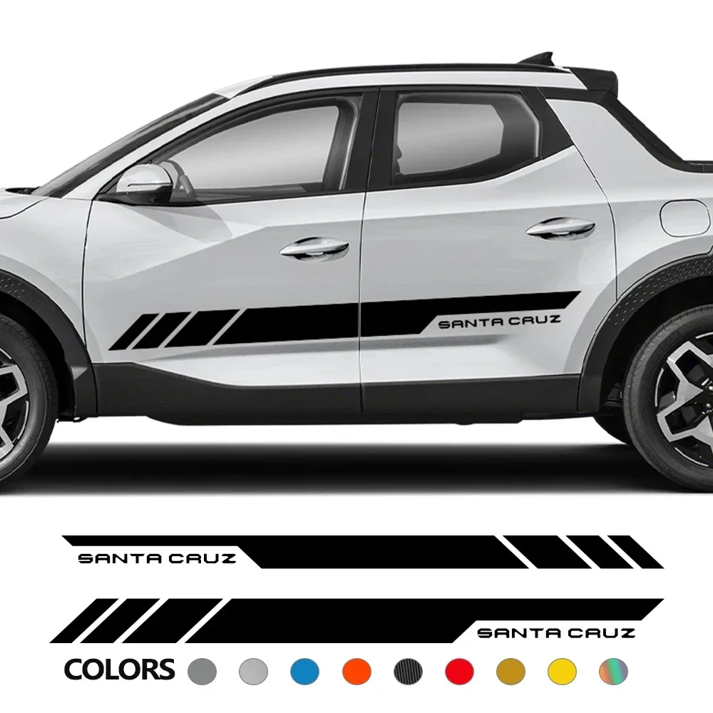 

Автомобильная наклейка для Hyundai Santa Cruz SE SEL Limited 2022 2023 пикап дверь боковые графические полосы стильная наклейка авто грузовик виниловый чехол