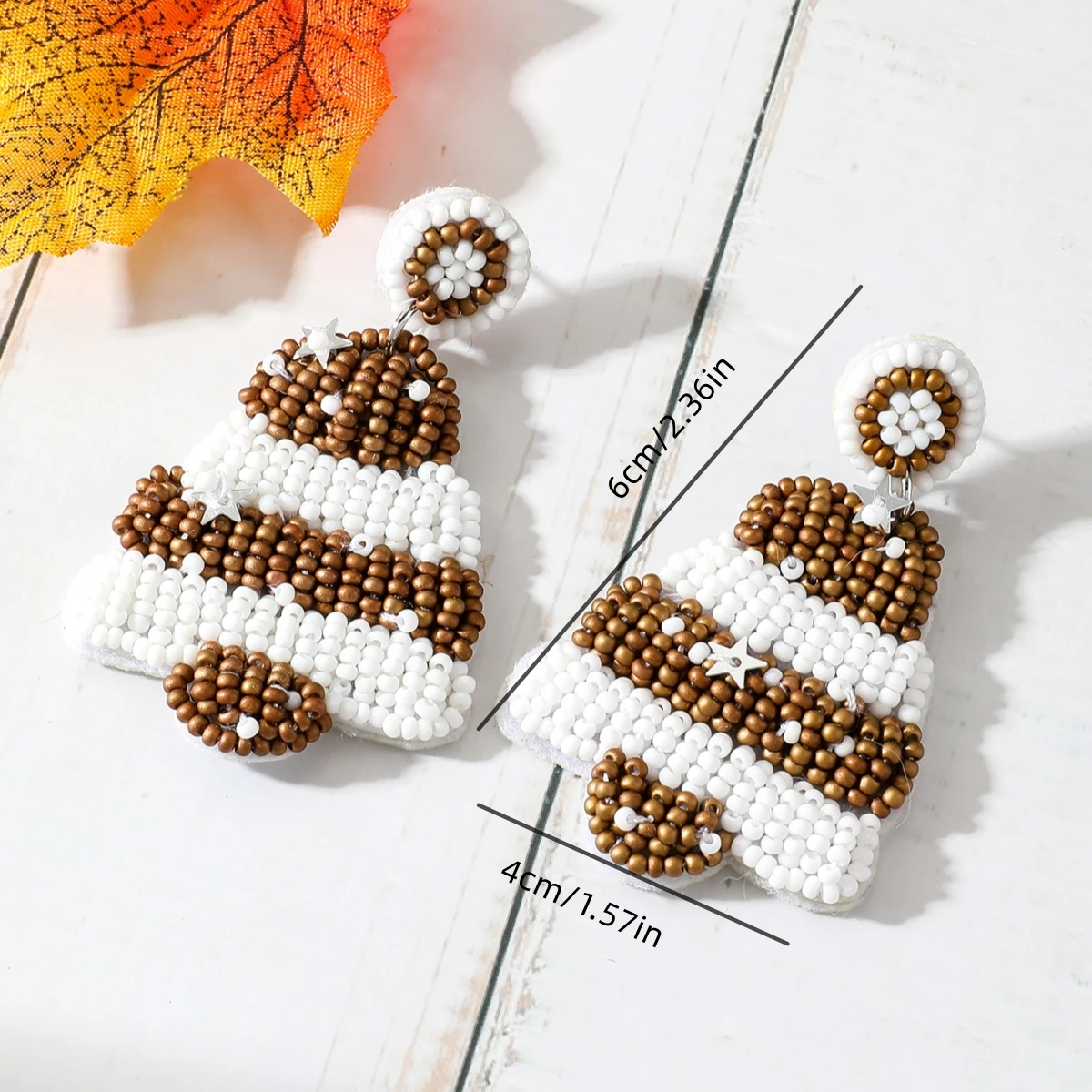 اليدوية شجرة عيد الميلاد مطرز استرخى أقراط احتفالية عطلة هدية مجوهرات لوازم الحرف زخرفة الديكور