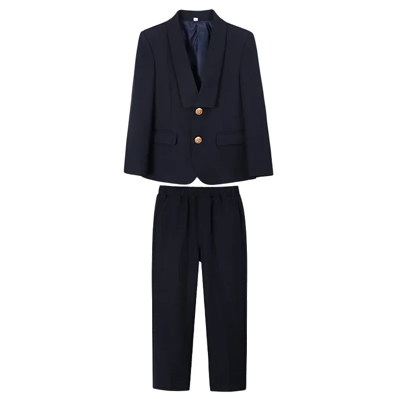 Children School Uniform Girls Japanese British Jacket Plaid Skirts Pants Boys Formal Dress Blazers Suits Kids Clothes Class Sets