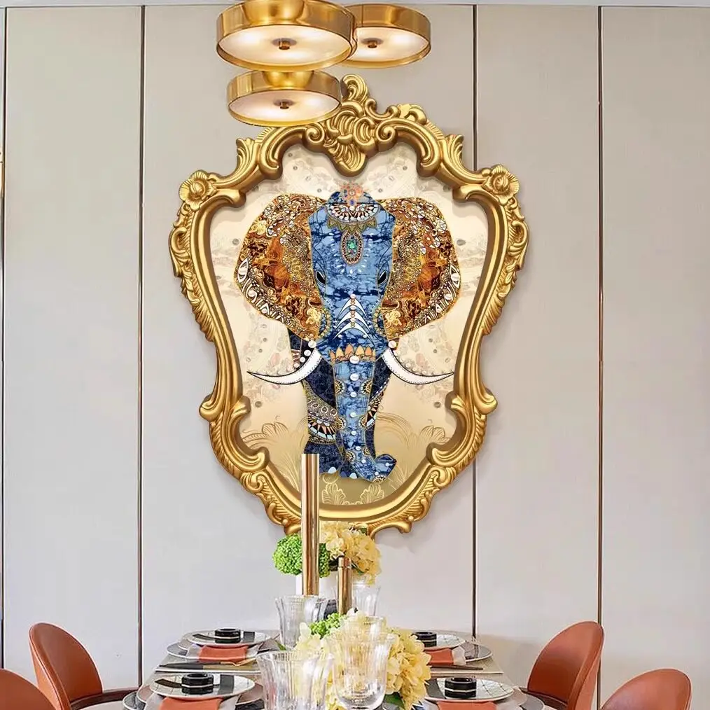 Entrance paintings Elephant entry Modern decorative paintings, aisle Jane European restaurant American villa murals Handmade oil