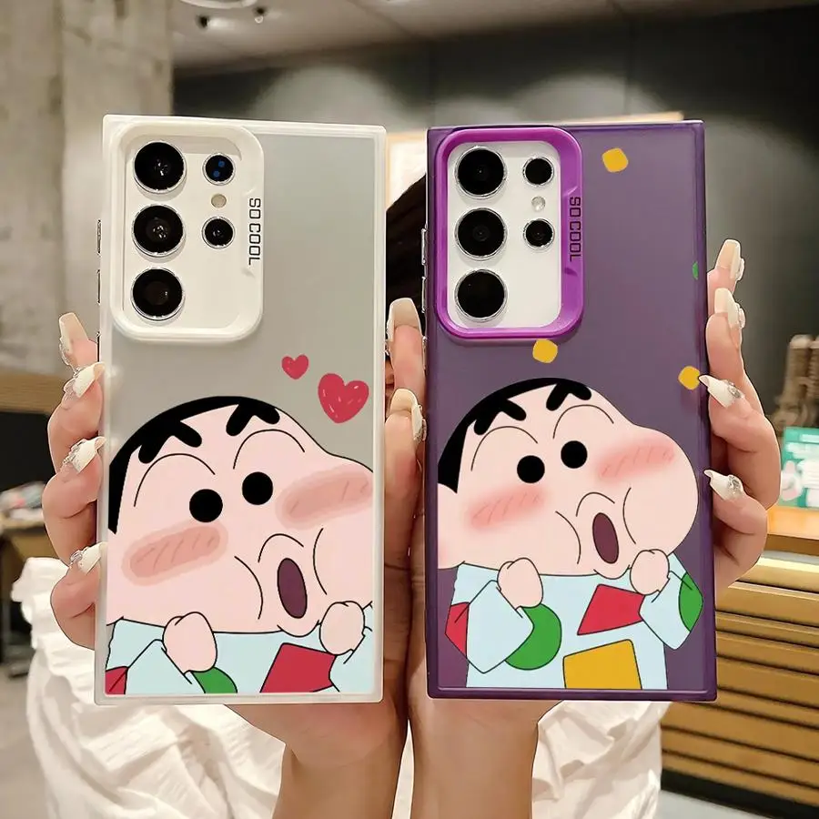 S-Shins-chans Animes Phone Case for Samsung Galaxy S24Ultra S23 S20 FE Note 20 Ultra S20 S21 S22 Plus S23Ultra Soft Cover