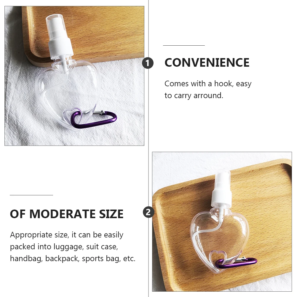 

4Pcs Love Hook Bottles Travel Size Empty Filling Storage Containers Portable Hand Plastic Bottle Shampoo Body Wash