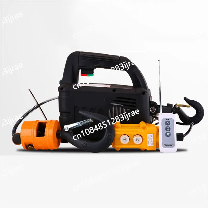 

3 IN 1 Remote Control 500kg Crane Hoist Wire Rope Electric Aluminum Shell Hoist Household Indoor Small Crane Hoist Crane