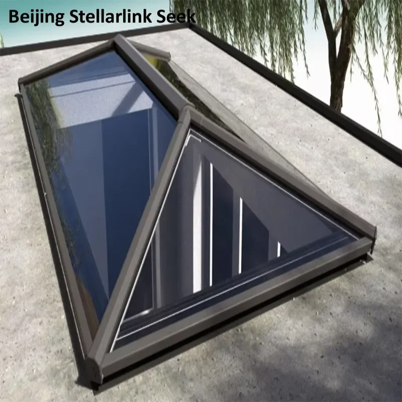 2026 OEM Large Automatic Electric Open Roof Window Skylight with Insulated Tempered Glass Aluminum Frame for House Top