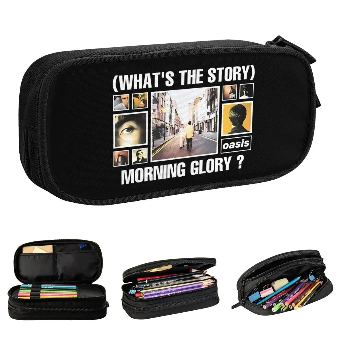 Oasised Whats The Story Morning Glory Pencil Cases Pen Holder Bag Girl Boy Large Storage School Supplies Cosmetic Pencilcases