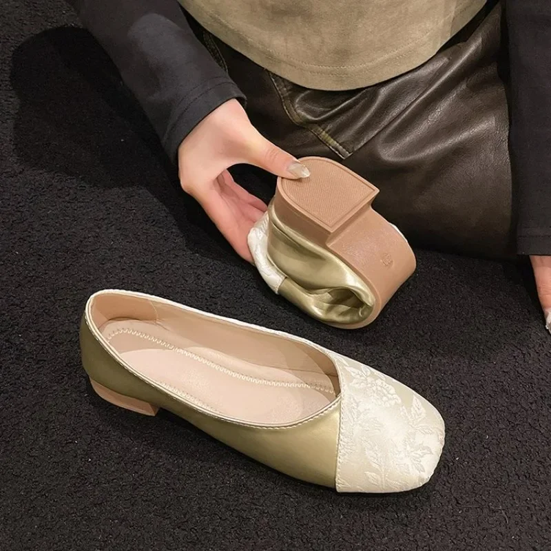 Zapatos planos de diseño ligero para mujer, tela de alta calidad, elegantes, otoño 2024