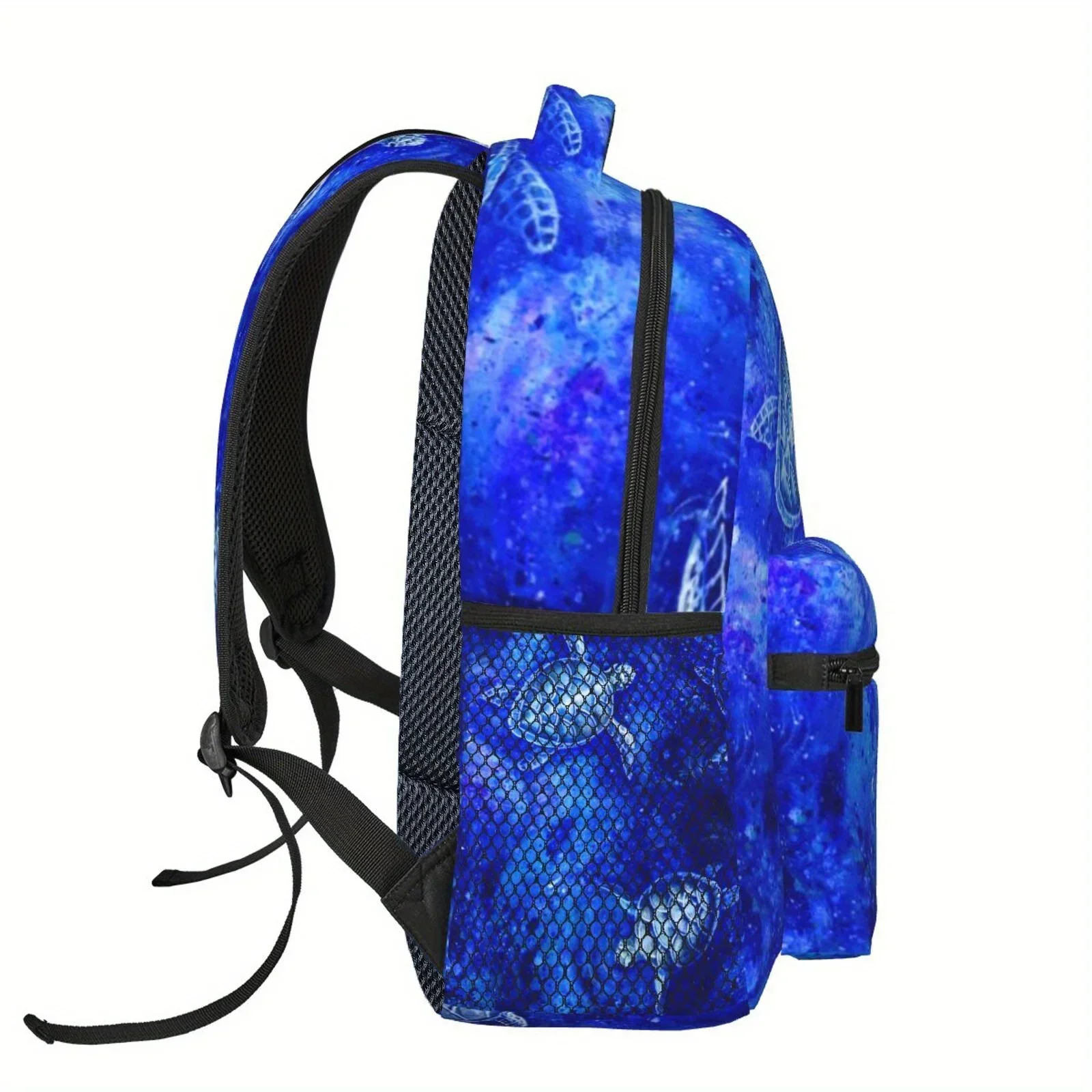 Custom Bag 1pc Ocean Diving Turtle Theme Backpack - Large Capacity, Double Mesh Pocket, Lightweight & Durable 14.5 Inch Casual L