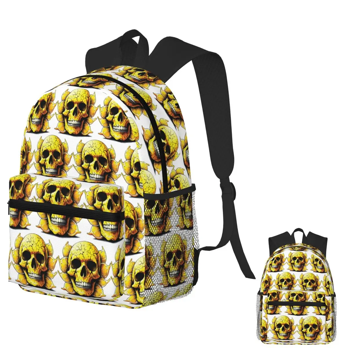 

Lemon Skull Student Backpack School Bag Hiking Travel Daypack for Boys Girls Fashion Bookbag Shoulder Bags