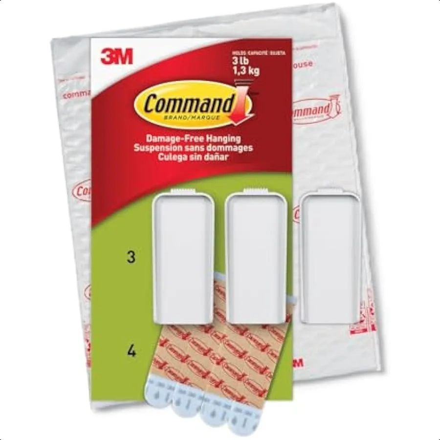 

Большие холщовые вешалки Command для стен вмещает до 3 фунтов, холст 18 x 24 дюйма, 3 вешалки с 4 командными полосками, свободные съемные настенные вешалки
