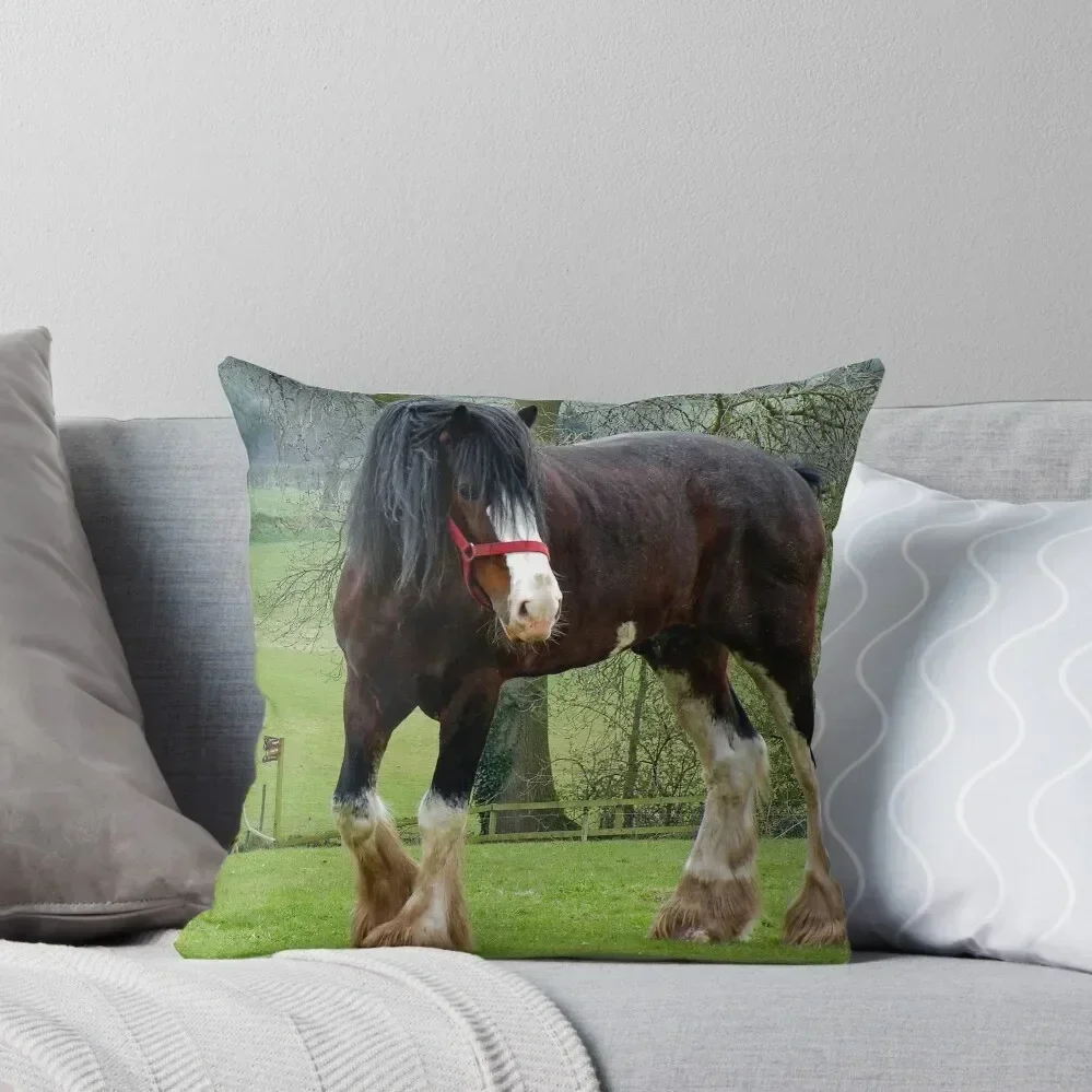 

Shire Horse Throw Pillow Embroidered Cushion Cover christmas decorations for home 2025 autumn decoration pillow