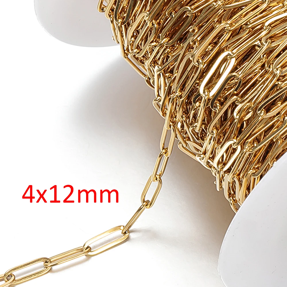 2 Meter lange Edelstahlketten in verschiedenen Ausführungen erhältlich für DIY-Halsketten, Armbänder, Schmuckherstellung, Zubehör, Perlenketten