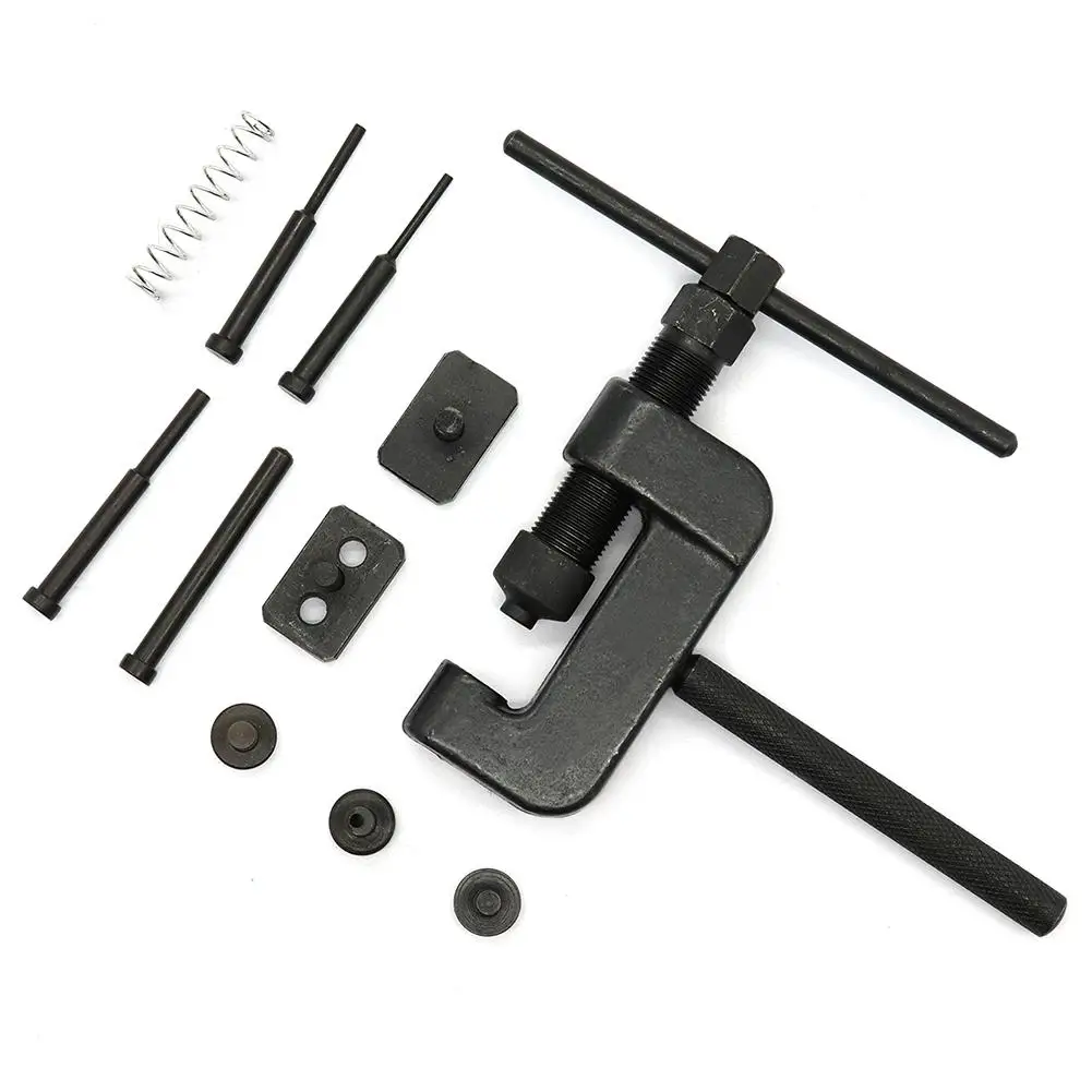 Imagem -02 - Motocicleta Rebitando Tool Grupo Pins Chain Cutter Breaker Splitter Rivet Repair Fit para Cadeia 415 420 428 520 525 530 630 Moto