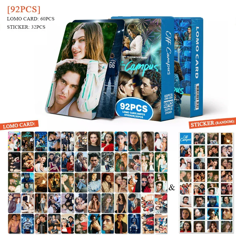 92Pcs/Set Off Campus American Drama Pack 60 Lomo Cards 32 Mini Stickers Character Photocards Decor Gift for Fans view 2