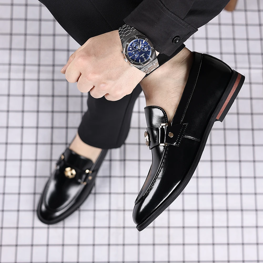أحذية رسمية رجل فستان الزفاف أحذية خفيفة بدون كعب للرجل عادية الأعمال مكتب أحذية رجالي فاخرة مصمم Scarpe Uomo Eleganti Mocas