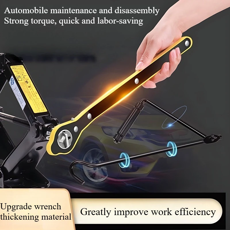 Labor-Saving Wrench Special Wrench for Car Jack Hand-Cranked Car Ratchet Rocker for Spare Tire Disassembly Tool