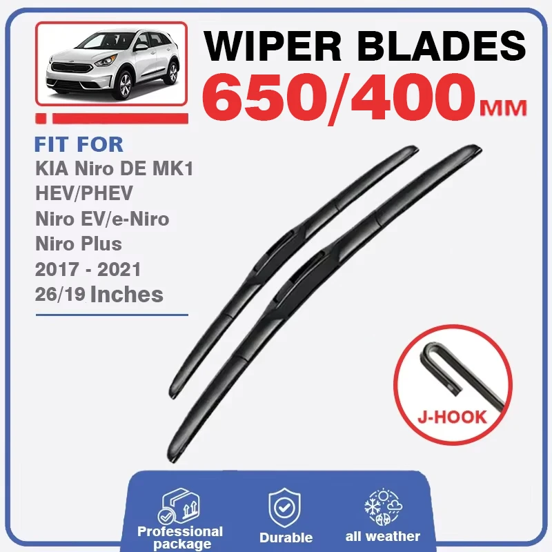 Wiper Blade For KIA Niro DE 2017-2021 EV Plus Hybrid PHEV Front Rear Wiper Windshield Windscreen Window Brushes Limpiaparabrisas