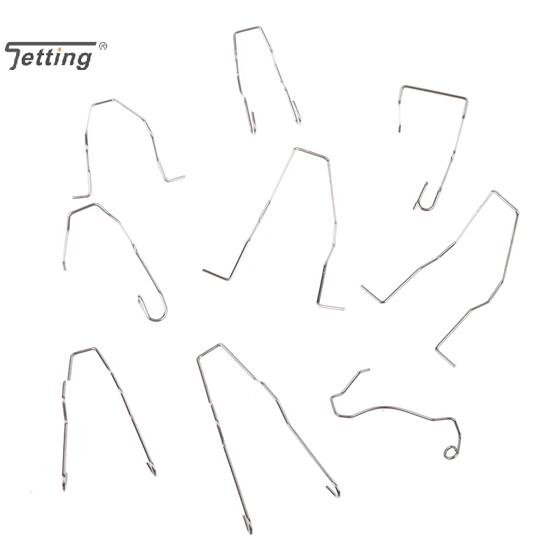 9pcs Metal Headlight Bulb Spring Clips Fits For H1 H3 H4 H7 Car Headlamp Light Bulb Retainer Spring Clips Buckles Tools