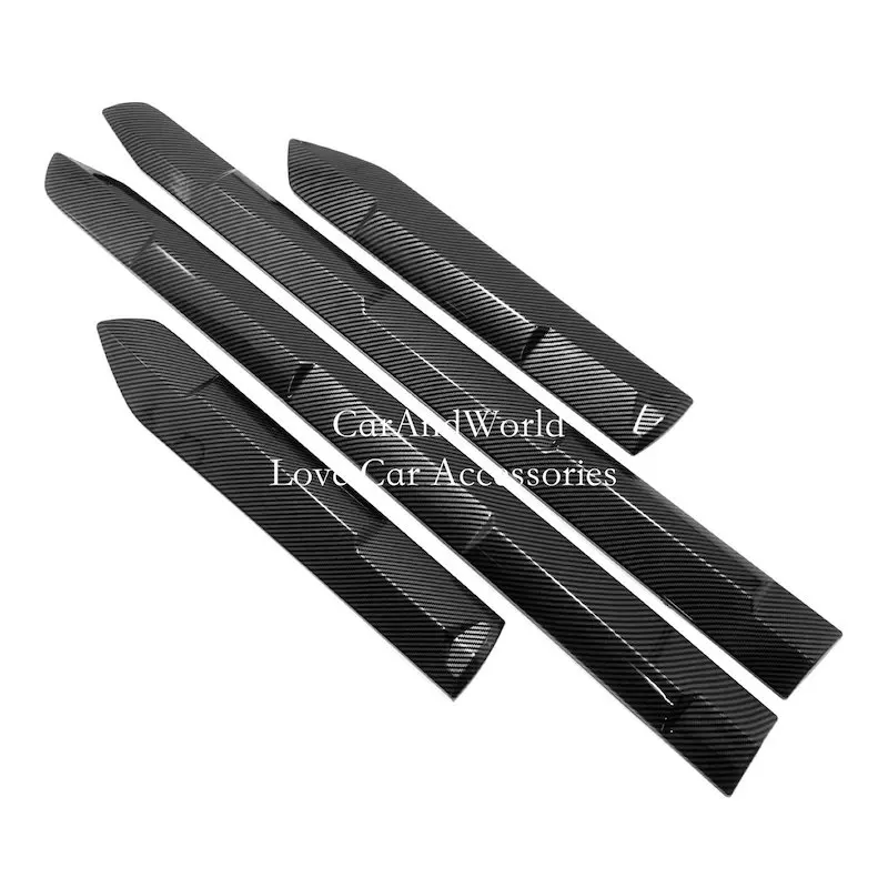 Black Chrome Body Door Side Skirt Strips Protector Cover Trims Car Garnish Accessories For Toyota Corolla Cross 2021-2024