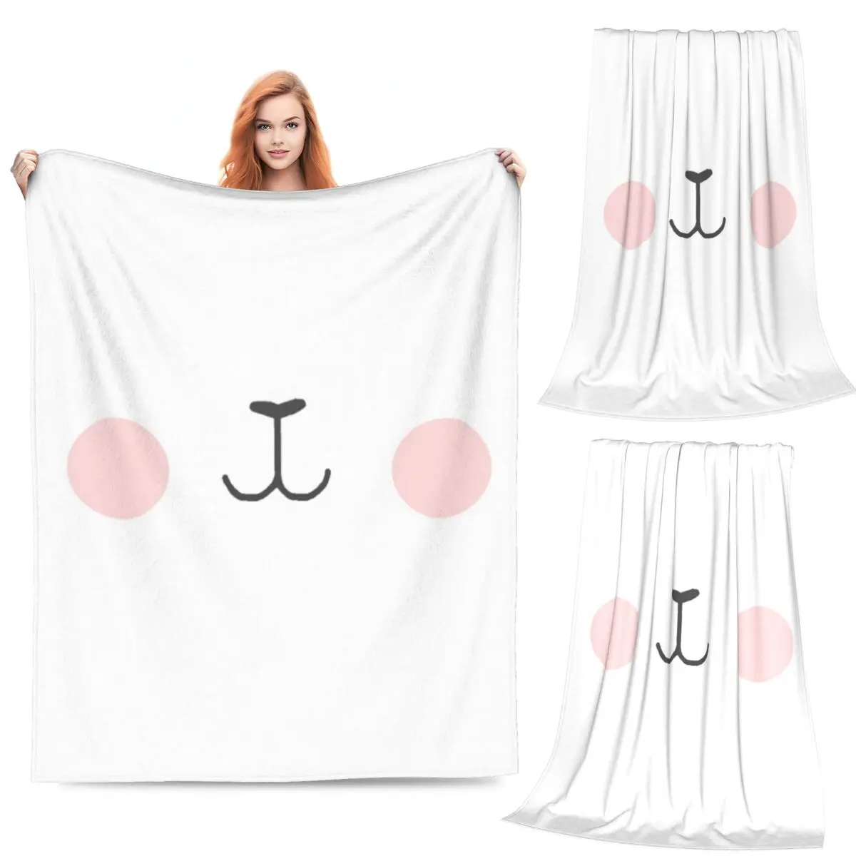 

Milk Bear And Mocha Bear Blanket Flannel Sofa Super Soft Throw Blankets for Couch Bedding Outdoor Throws Bedspread Quilt